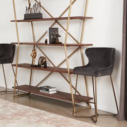 Quinn Cream Boucle Bar Stool - Black Legs