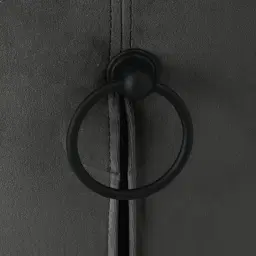 Quinn Charcoal Velvet Bar Stool - Black Legs