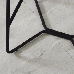 Quinn Sand Beige Vegan Leather Bar Stool - Black Legs