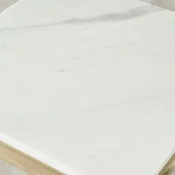 Melody Marble Side Table - Brushed Champagne Gold Legs