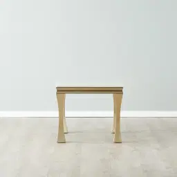Melody Marble Side Table - Brushed Champagne Gold Legs
