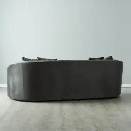 Sheppard Charcoal Velvet 3-Seater Sofa