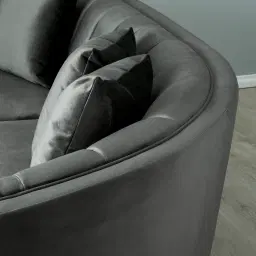 Sheppard Charcoal Velvet 3-Seater Sofa