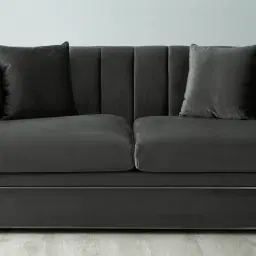 Sheppard Charcoal Velvet 3-Seater Sofa