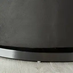 Sonja Charcoal Velvet Swivel Occasional Chair - Brushed Black Nickel Stainless Steel Legs