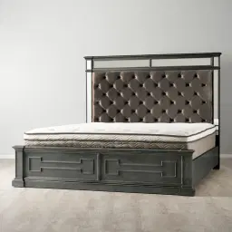Solitude Brushed Black King Bed