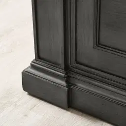 Solitude Brushed Black Queen Bed