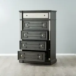 Solitude Brushed Black Tallboy