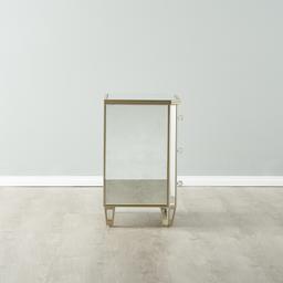 Madeleine Mirror Bedside Table - Champagne Gold Frame