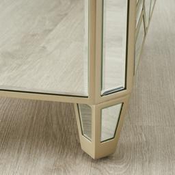 Madeleine Mirror Bedside Table - Champagne Gold Frame