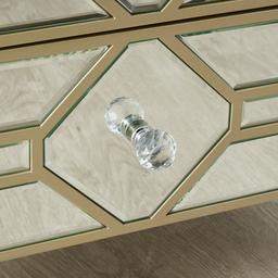 Madeleine Mirror Bedside Table - Champagne Gold Frame