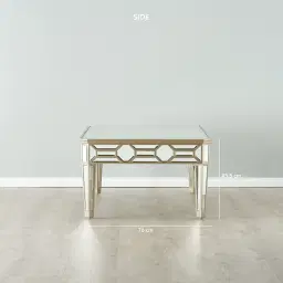 Madeleine Mirror Coffee Table - Champagne Gold Frame 