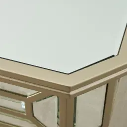 Madeleine Mirror Coffee Table - Champagne Gold Frame 