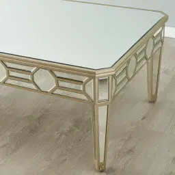Madeleine Mirror Coffee Table - Champagne Gold Frame 