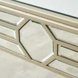 Madeleine Mirror Side Table - Champagne Gold Frame 