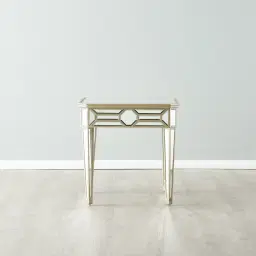 Madeleine Mirror Side Table - Champagne Gold Frame 