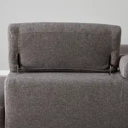 Albany Charcoal Woven Left Chaise Lounge