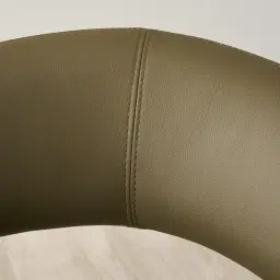 Moulin Sage Green Vegan Leather Dining Chair - Brushed Gold Legs