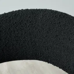 Moulin Black Boucle Dining Chair - Brushed Gold Legs