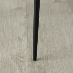 Hailey Snow White Boucle Dining Chair - Black Legs