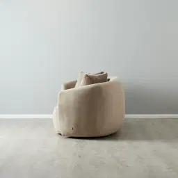 Everett Beige Velvet 2 Seater Sofa