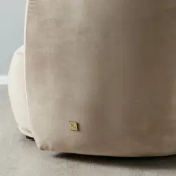 Everett Beige Velvet 2 Seater Sofa