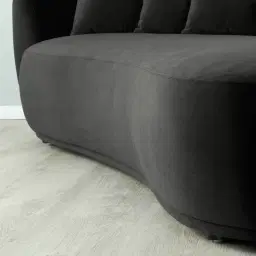 Everett Charcoal Velvet 3 Seater Sofa