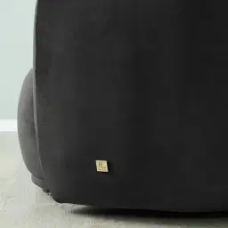 Everett Charcoal Velvet 3 Seater Sofa