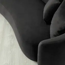 Everett Charcoal Velvet 3 Seater Sofa