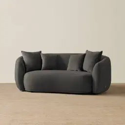 Everett Charcoal Velvet 2 Seater Sofa