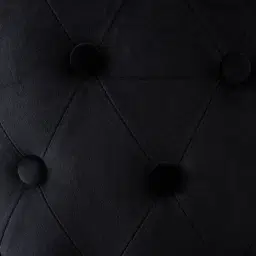 Winston III Black Velvet Bar Stool - 74cm