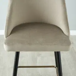 Winston III Beige Velvet 64cm Counter Stool