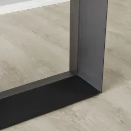 Isla Black Marble Console Table - Black Metal Legs