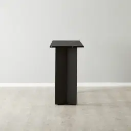Isla Black Marble Console Table - Black Metal Legs