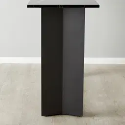 Isla Black Marble Console Table - Black Metal Legs