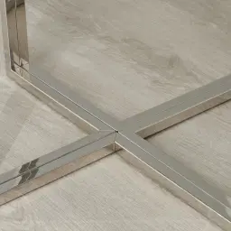 Titus Clear Glass Side Table - Silver Legs