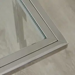 Titus Clear Glass Side Table - Silver Legs