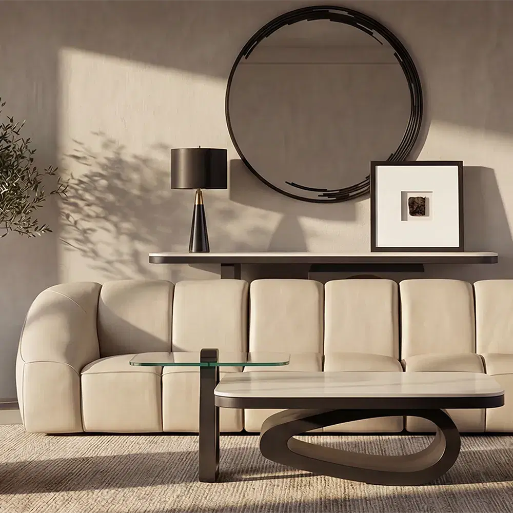 Jubilee Black Round Mirror