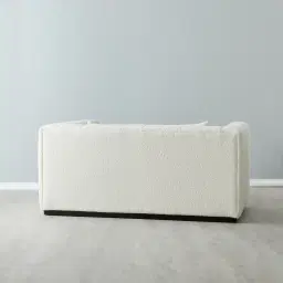 Storme Cream Turrel 2-Seater Fabric Sofa - Black Legs