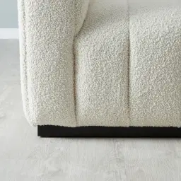 Storme Cream Turrel 2-Seater Fabric Sofa - Black Legs