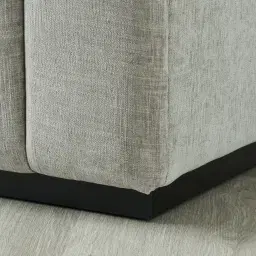 Storme Vintage Grey 2-Seater Chenille Fabric Sofa - Black Legs