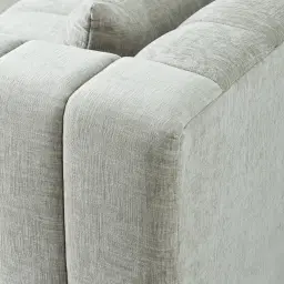 Storme Vintage Grey 2-Seater Chenille Fabric Sofa - Black Legs