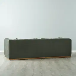 Storme Kombu Green 3-Seater Fabric Sofa - Brown Legs