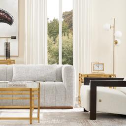 Storme Kombu Green 2-Seater Fabric Sofa - Brown Legs