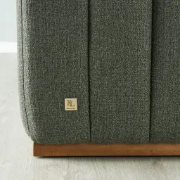 Storme Kombu Green 2-Seater Fabric Sofa - Brown Legs