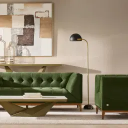 Humphrey Forest Green Velvet Occasional Chair