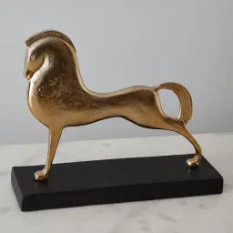 Palomo Gold Metal Sculpture - Black Base