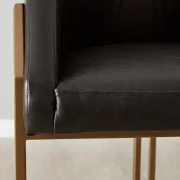 Laura Black Vegan Leather Dining Chair