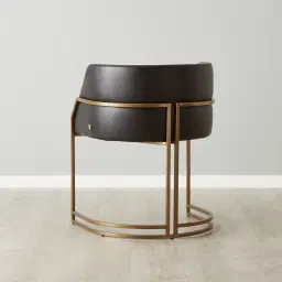 Laura Black Vegan Leather Dining Chair