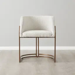 Laura Butter Cream Boucle Dining Chair